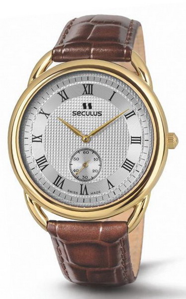 часы 4483.2.1069 pvd-y, white dial, brown leather