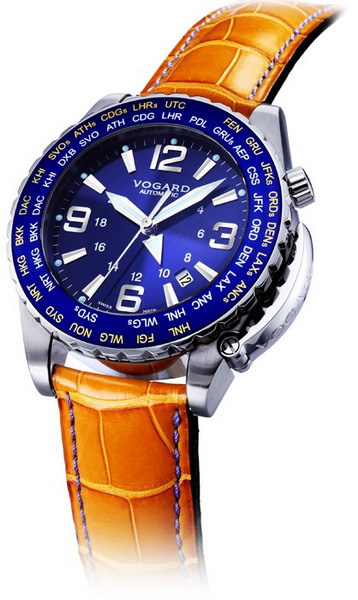 часы LP 2634 Licensed Pilot bru.st.,blue